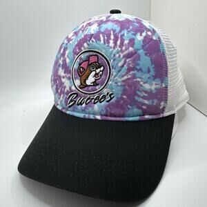 Buc-ee's Blue & Purple Tie Dye Trucker Style Snapback Hat
